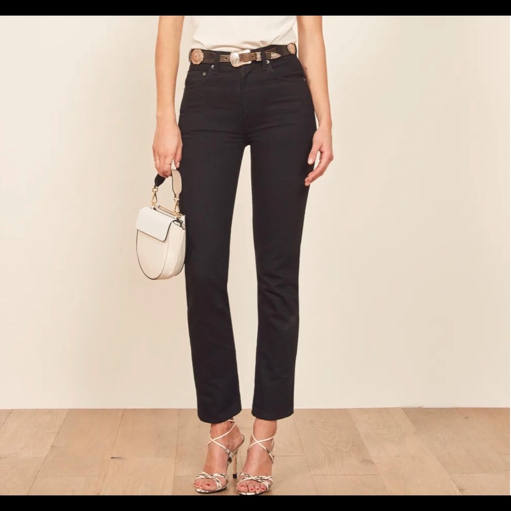 Reformation Black Stevie Ultra High Rise Jean